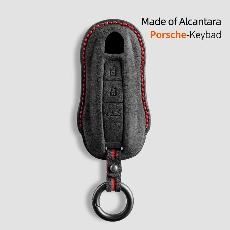 Fashion New Car key protection shell suede for For Porsche Cayenne Macan 911 Boxster Cayman Panamera 718 auto accessories — view 4