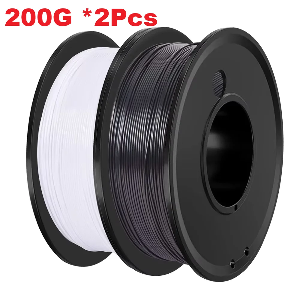 PETG 200G 3D Printer Filament Black and White 1.75mm High Quality FDM Printing Material Solid Color for 3D Printing — view 2