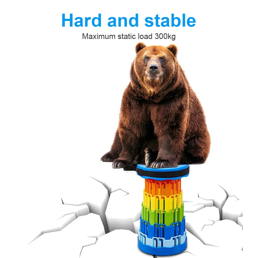 Telescopic Stool, Portable Folding Camping Outdoor Collabsible Stool Lightweight Chair Adjustable Seat — view 6