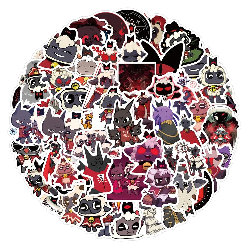 10/30/60/120PCS Game Cult of The Lamb Sticker Cartoon Funny Graffiti Decal Kids Toy Decorative Notebook Luggage Skateboard — view 3