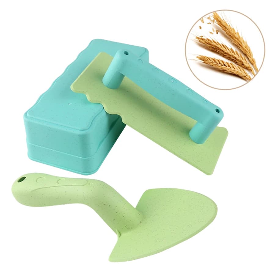 3 pieces of snow beach toy sand fun brick sand castle mold for winter and summer build snow outdoor children's birthday toy gift — view 4