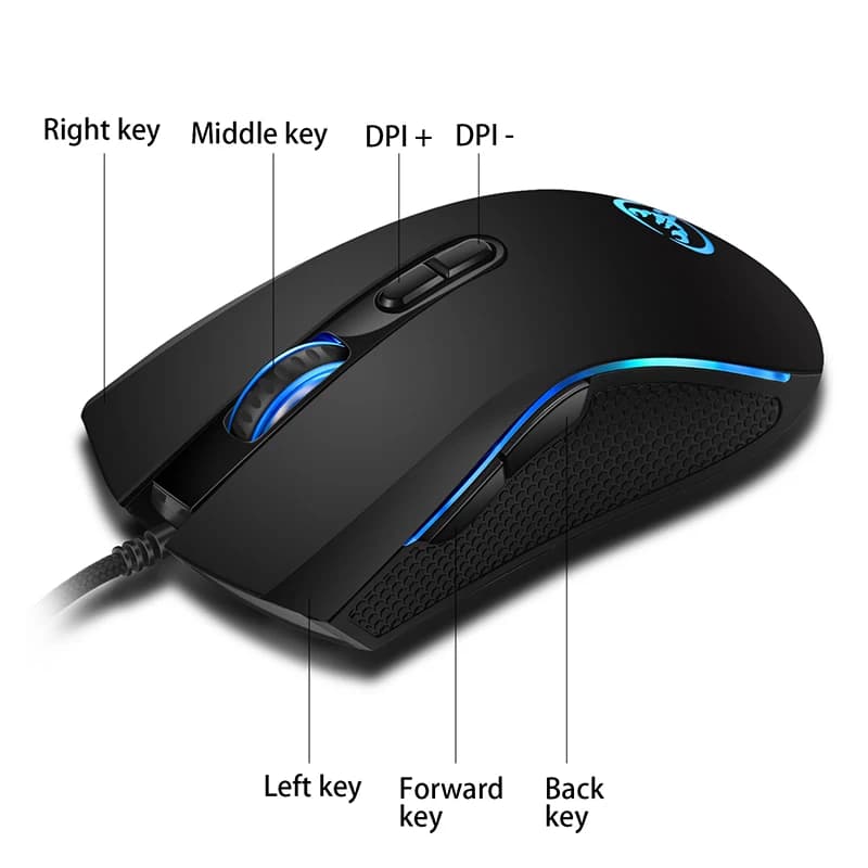 New Wired Gaming mouse gamer 7 Button 3200DPI LED Optical USB Computer Mouse Game Mice Mouse Mause For PC Computer Gamer — view 5