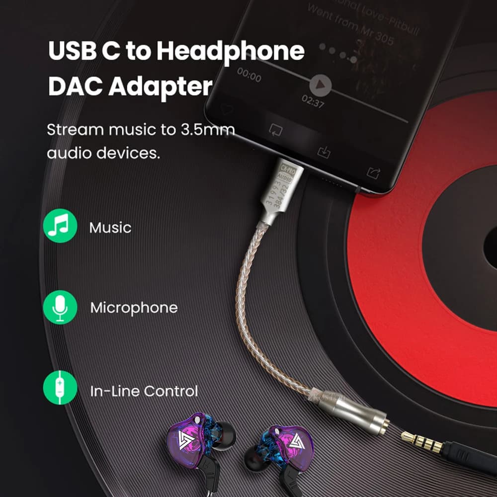 CX31993 USB Type-C to 3.5mm Audio Interface Headphone Amplifier HiFi DAC Earphone Sound Amplifier 32bit 384kHz Audio Adapter — view 6