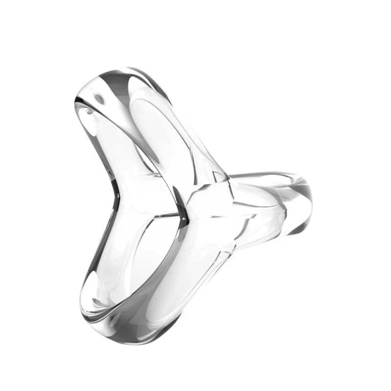 Adult Gadgets of Clear Silicone Triple Restraint Penis Ring for Classic Erection Binding Delay Ejaculation Rubber Cock Sex Toys — view 3