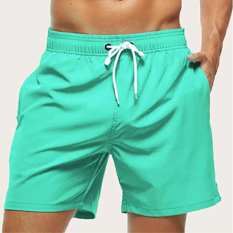 Men's Swimming Shorts Quick Dry Drawstring Elastic Waist Design Surfing Water Sports Beach Swimming Shorts Summer — view 3