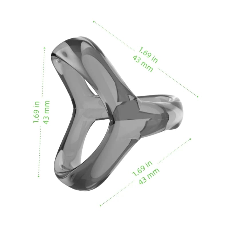 Adult Gadgets of Clear Silicone Triple Restraint Penis Ring for Classic Erection Binding Delay Ejaculation Rubber Cock Sex Toys — view 2