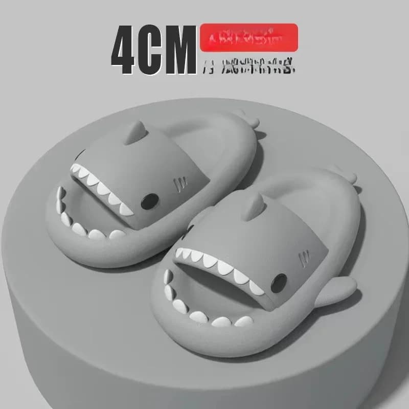 Summer Slippers Lovely Shark Slides Outdoor Women Shoes Flip Flops Men Couples Cartoon Eva Shoes Bathroom Non-Slip Sandals — view 5