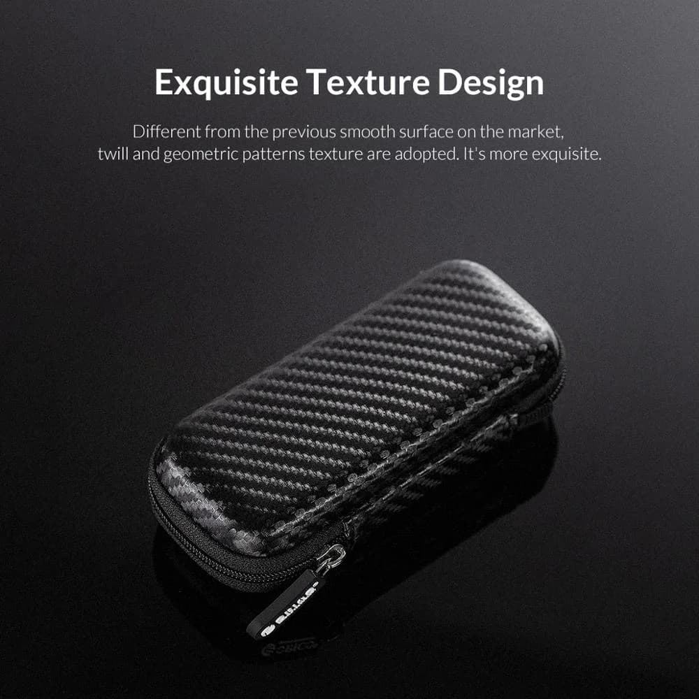 ORICO Eva Zipper Bag Mobile Phone Charger Protection Bag Hard Disk for External M.2 Hard Drive/Earphone/Data Line HDD Case Black — view 4