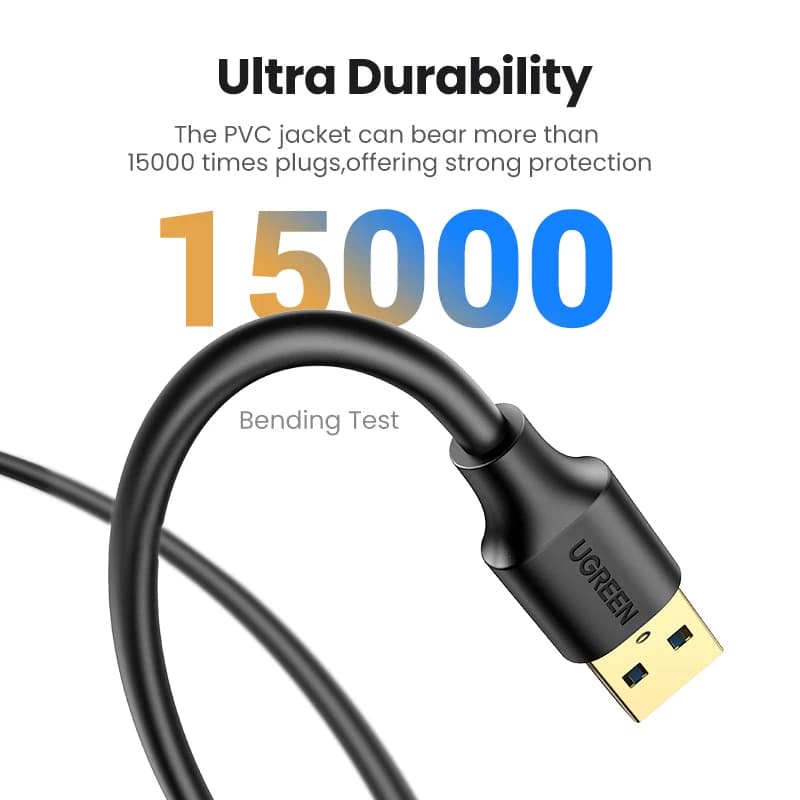 UGREEN USB Extension Cable USB 3.0 Cable for Smart Laptop PC TV Xbox One SSD USB 3.0 2.0 Extender Cord Mini Fast Speed Cable — view 5
