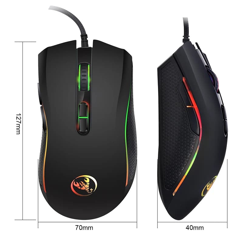 New Wired Gaming mouse gamer 7 Button 3200DPI LED Optical USB Computer Mouse Game Mice Mouse Mause For PC Computer Gamer — view 4
