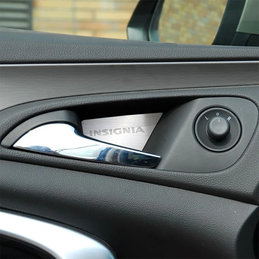Car Accessories Metal Silver Interior Door Handle Cap Trim Cover Stickers For Opel Insignia Vauxhall Holden 2009-2016 — view 2