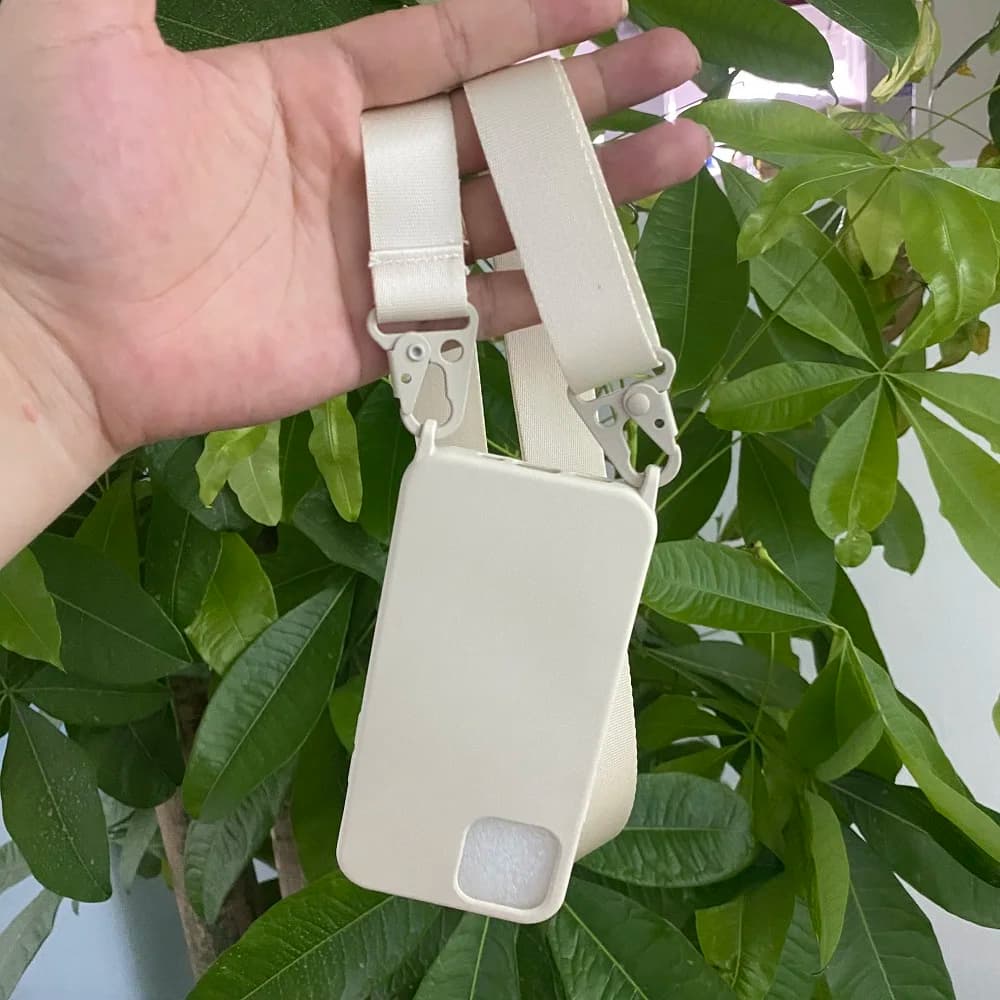 Crossbody Necklace Strap Lanyard Cord Silicone Phone Case for iPhone 13 12 11 15 14 16 Pro Max X XR XS Max 7 8 Plus Cover — view 5