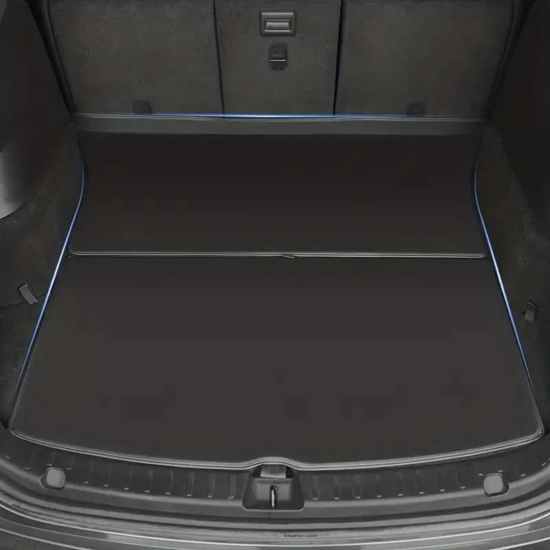 For Tesla Model Y Model 3 Highland Leather Trunk Mats Rear Seat Back Protector Pad Backrest All Weather Liner Pet Anti-kick Pad — view 5