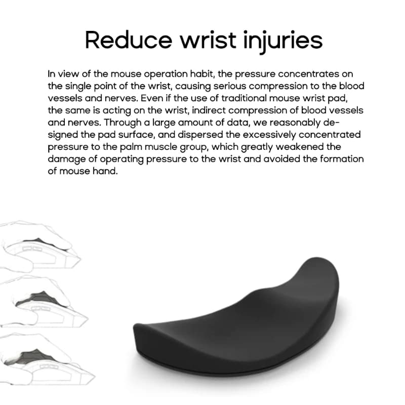 Mouse Wrist Rest Silicone Hand Cushion Soft Pad Palm Support Moves With Wrist Business Office Computer Game Durable Armrest — view 5