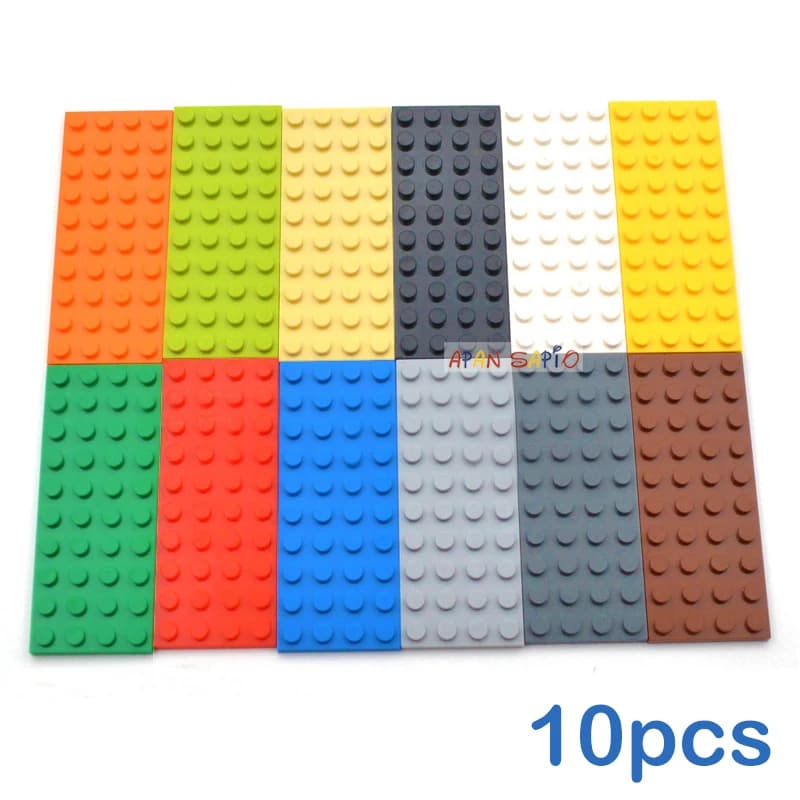 10pcs 4x10 Dots DIY Building Blocks Thin Figures Bricks Educational Creative Toys for Children Size Compatible With 3030