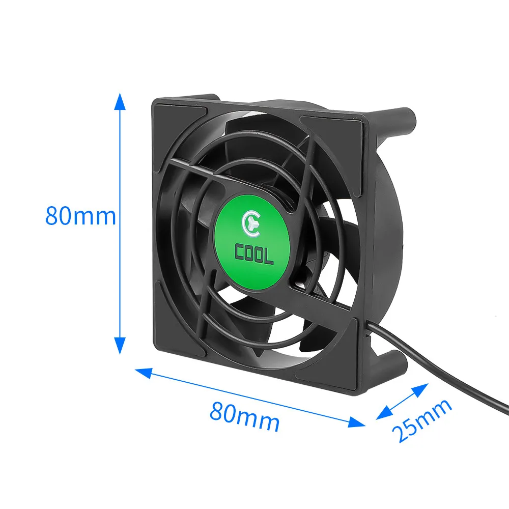 DC 5V USB Mini Cooling Small Fan 7 Blades Cooling Fan for TV Box Set Top Box 80x80x25mm Silent TV Box Radiator With 30cm Cable — view 2