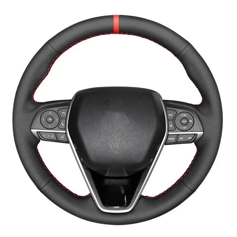 Customized Car Steering Wheel Braid Cover Leather For Toyota Avalon Camry 2018-2019 Crown 2018-2019 Corolla 2018-2020 RAV4 2019 — view 2