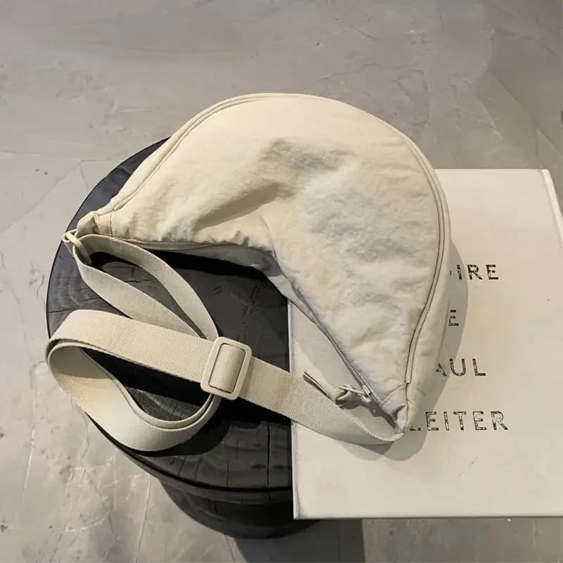 Simple Design Women's Messenger Bag Fashion Ladies Nylon Hobos Small Shoulder Bags Vintage Female Girls Purse Cloth Handbags — view 5