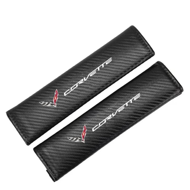 For Corvette C1 C2 C3 C4 C5 C5 C6 C7 C6-R C8 Car Seatbelt Shoulder Pad Cover Carbon Fiber Seat Belt Protector Cushion — view 4