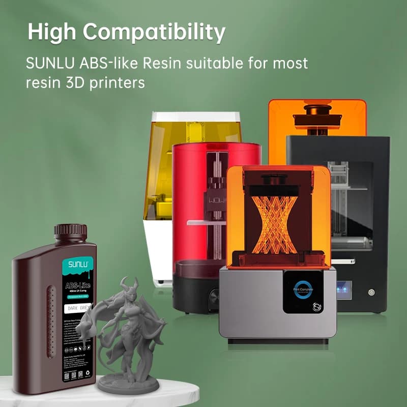 SUNLU 10KG ABS-Like Resin 405nm UV Curing Photopolymer LCD Printer Can Drilled Processed Internal Threads High Hardness — view 5