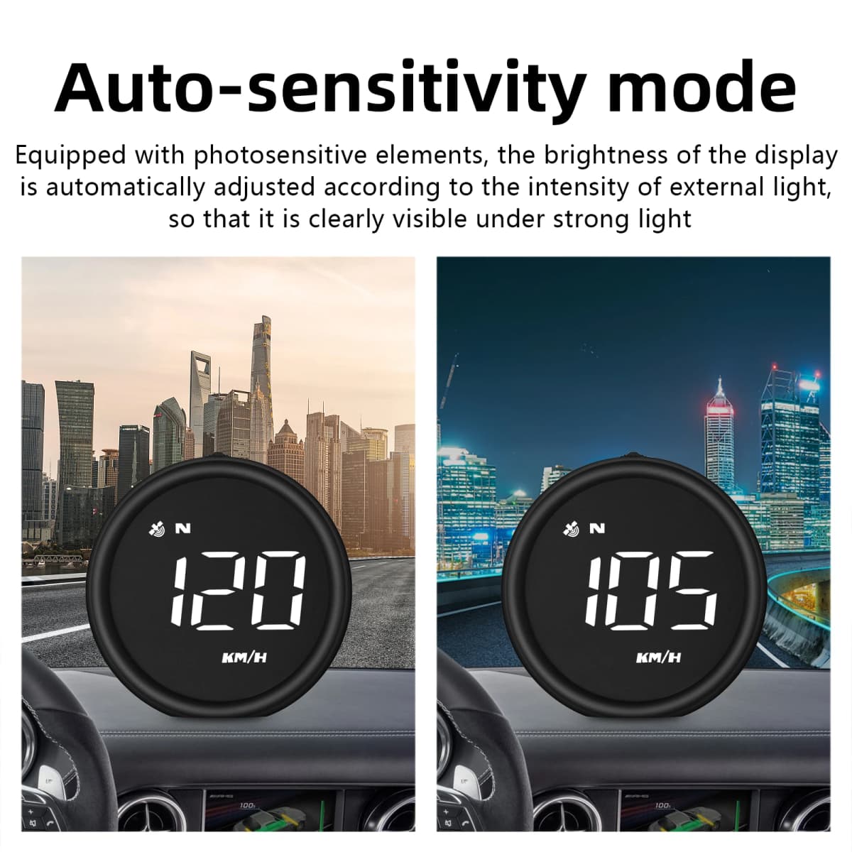 HUD G1 Gps Speedometer Gauge Digital LCD On-board Computer Car GPS Heads up Display Compass Inclinometro Projector For All Cars — view 5