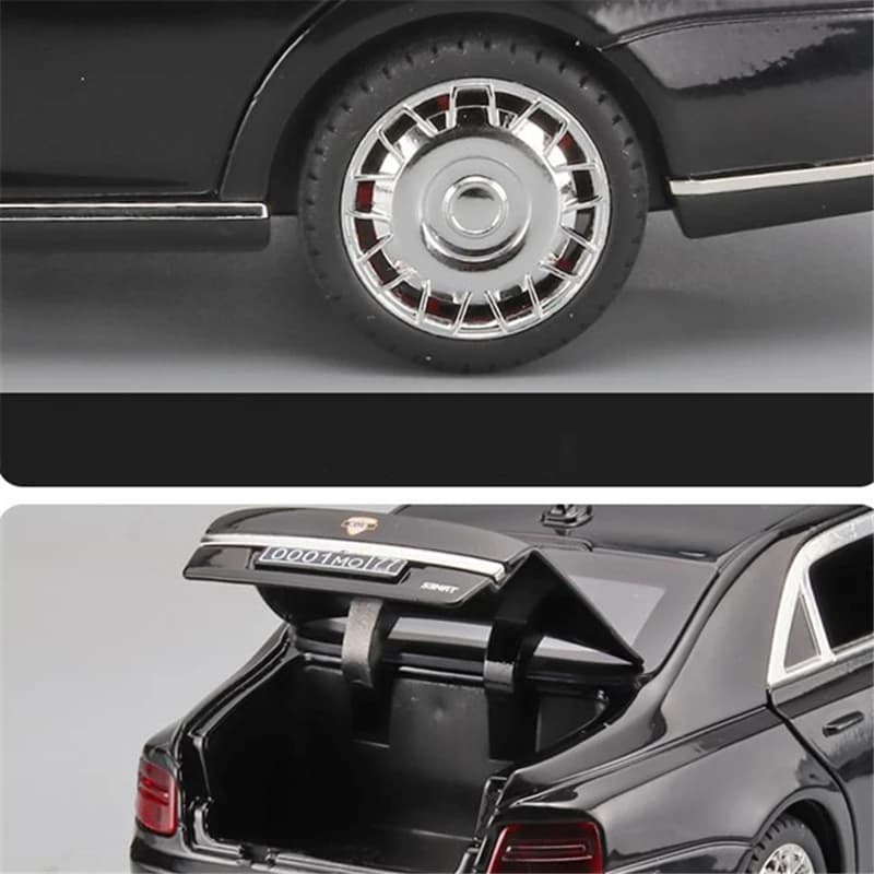 1/24 Aurus Senat Alloy Limousine Luxy Car Model Diecast Metal Bulletproof Vehicle Car Model Simulation Sound Light Kids Toy Gift — view 6