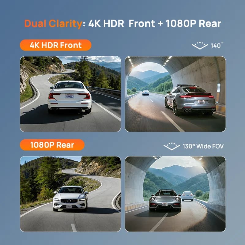 New 70mai Dash Cam 4K A810 Lite HDR Supercapacitor 4G Compatible Voice Control Wi-Fi 6 GPS Car DVR 70mai A810 Lite — view 2