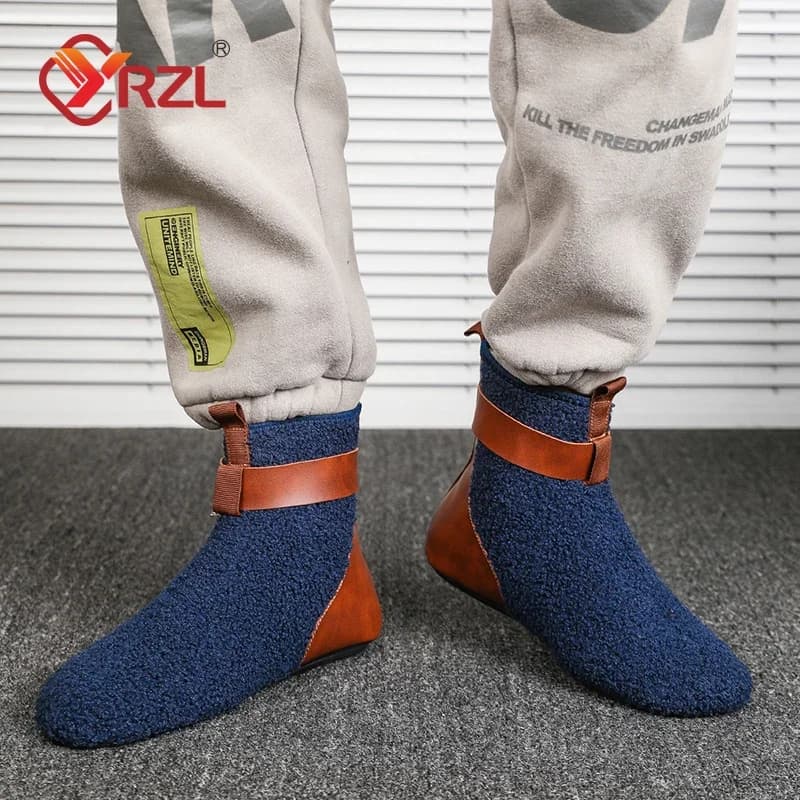 YRZL Men Shoes Winter Male Boots Men's Warm Slipper Flats Soft Non-slip Man Casual Shoes Comfortable Home Indoor Slippers Men — view 4