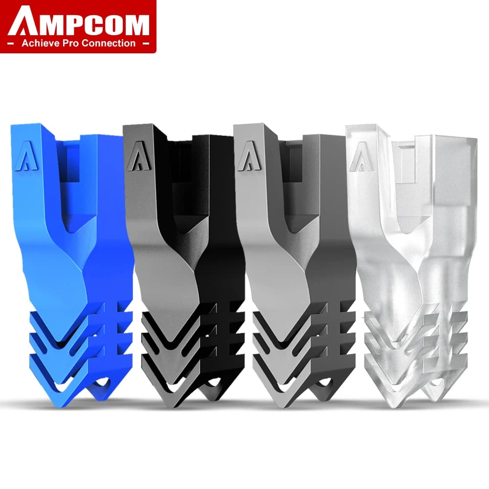 AMPCOM  Ethernet Network Cable Strain Relief Boots Cable RJ45 Connector Plug Covers 6.5/7.5/8.0mm for CAT8 CAT7 CAT6A CAT6 CAT5E