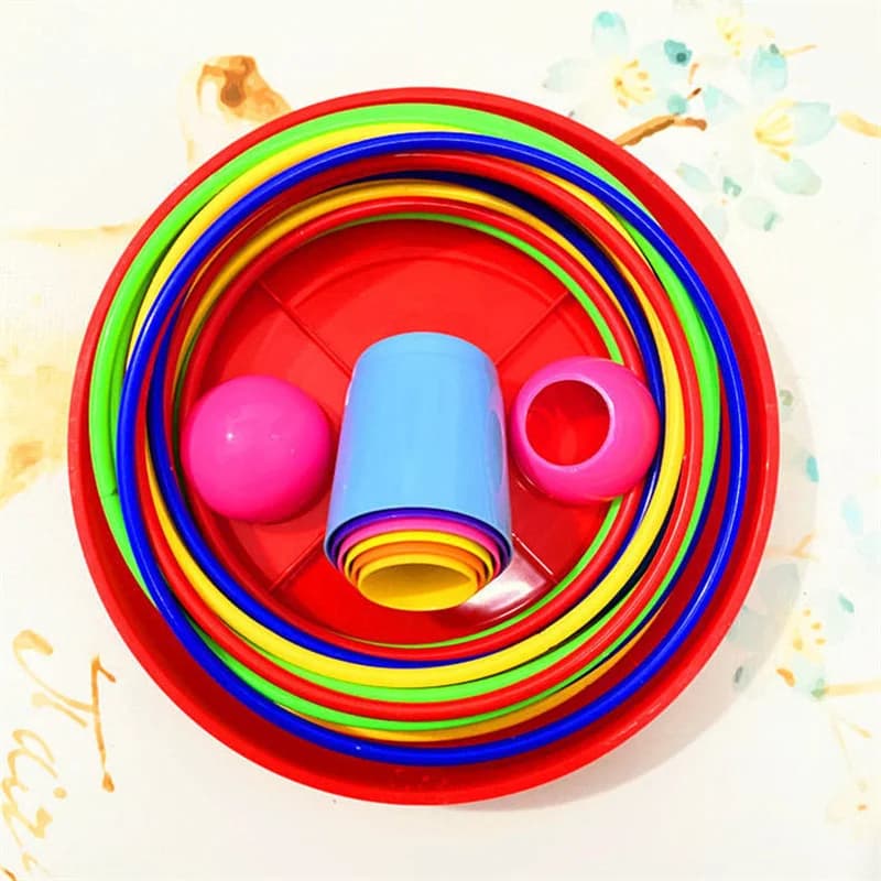 Children Throw Circle Game Ferrule Stacked Toys Fun Indoor Outdoor Parent-Child Interactive Circle Layers Early Education Gift — view 5