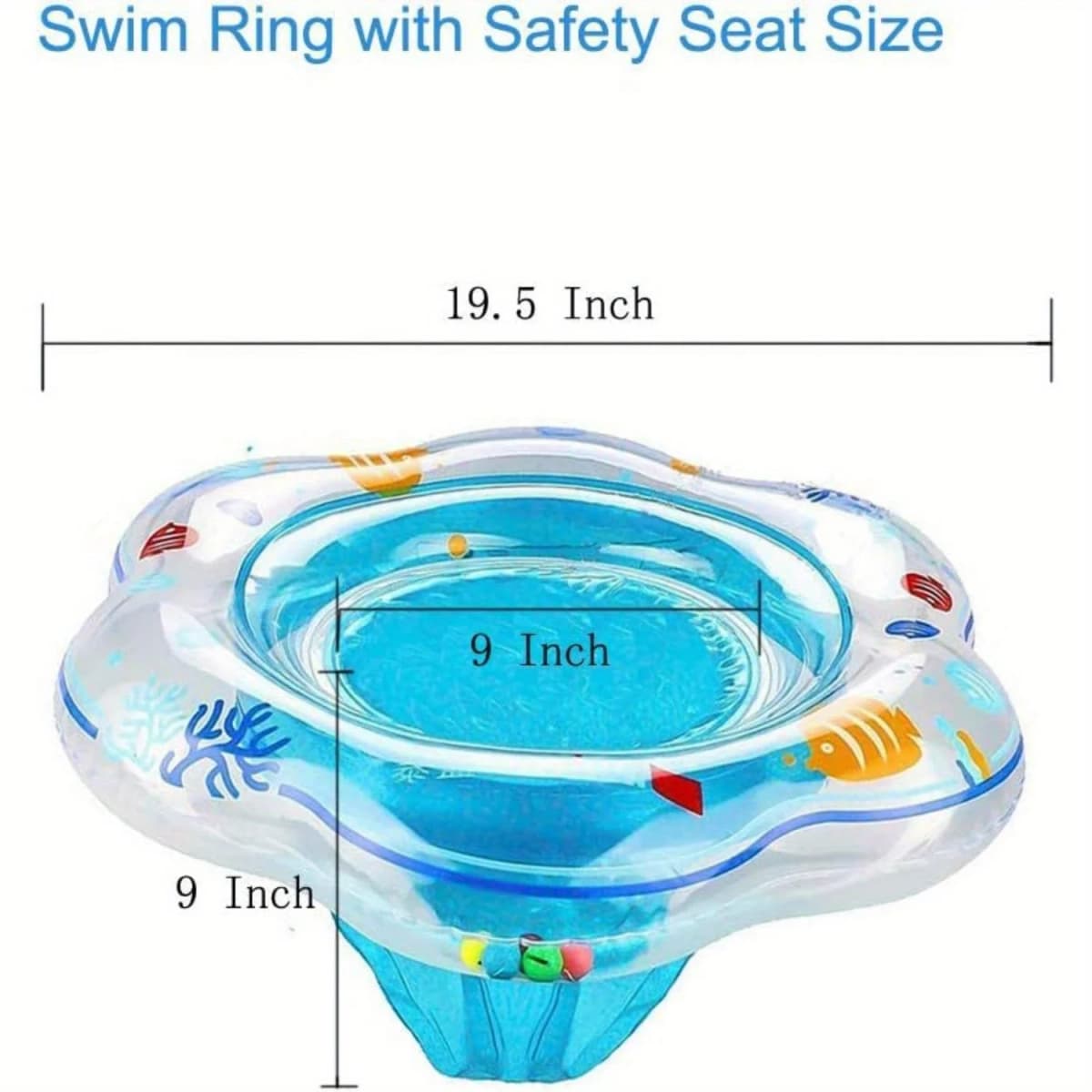 Baby Swimming Lifebuoy Baby Swimming Bath Swimming Training Environmental Safety Double Airbag Blue Swimming Ring — view 4