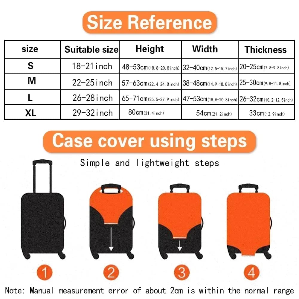 Luggage Cover Stretch Fabric Suitcase Protector Baggage Dust Case Cover Suitable for18-32 Inch Suitcase Case Travel \[p';[[l — view 2