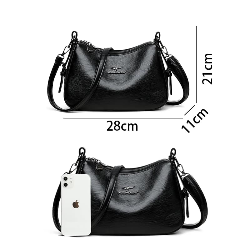Luxury Designer Ladies Handbags New High Quality Leather Shoulder Bag for Women Female Retro and Minimalist Crossbody Bag Purses — view 2