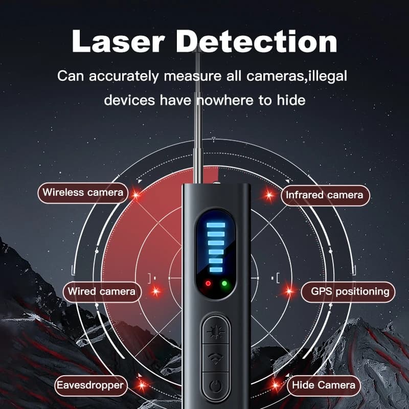 T18 hidden camera detector, camera detector, insect and hidden camera detector, RF signal scanner, home wireless charging, offic — view 2
