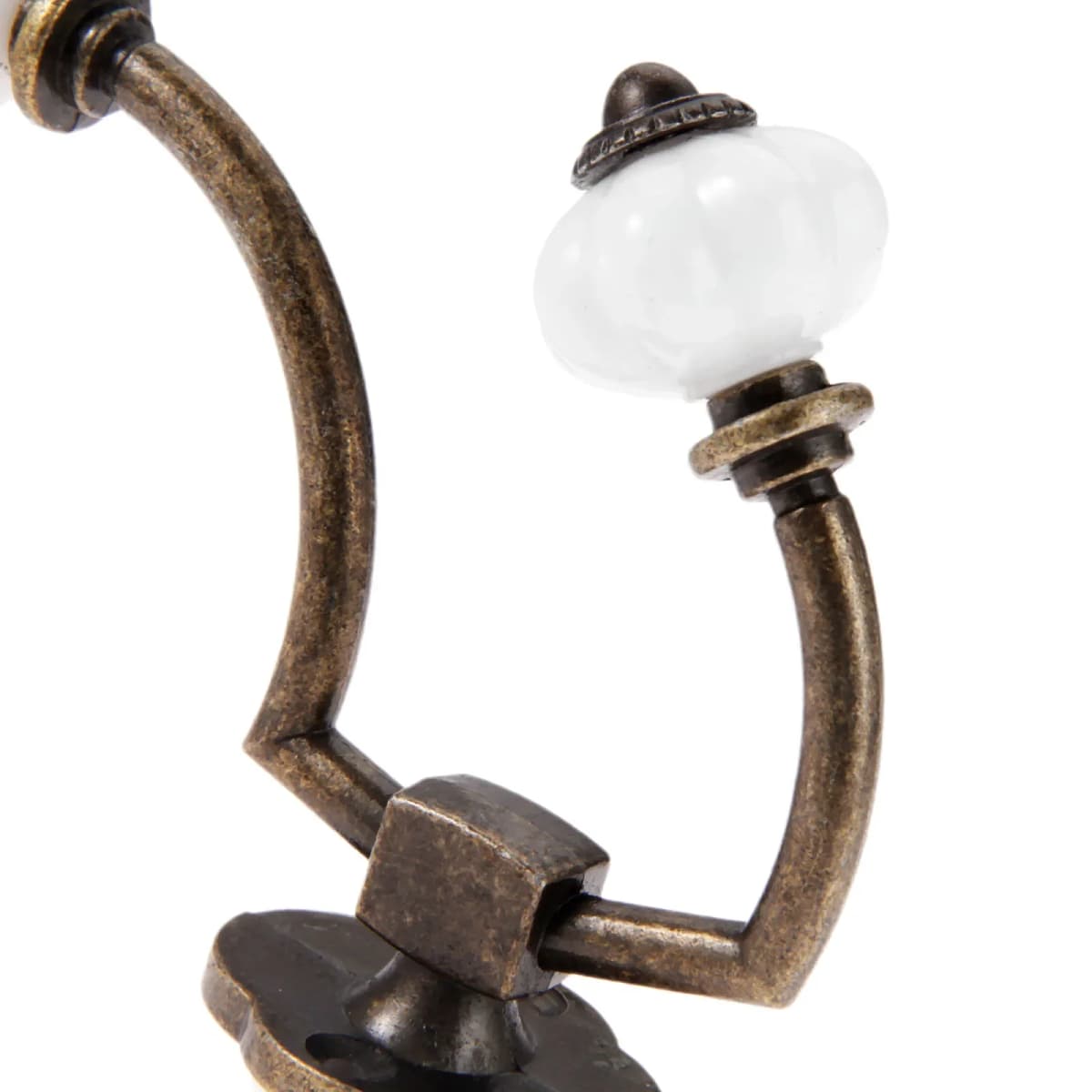 1Pc Antique Bronze Door Hanger Hooks Bathroom Wall Hanger Hats Bag Keychain Alloy Hook Coat Wall Hooks with Screws 125*95mm — view 2