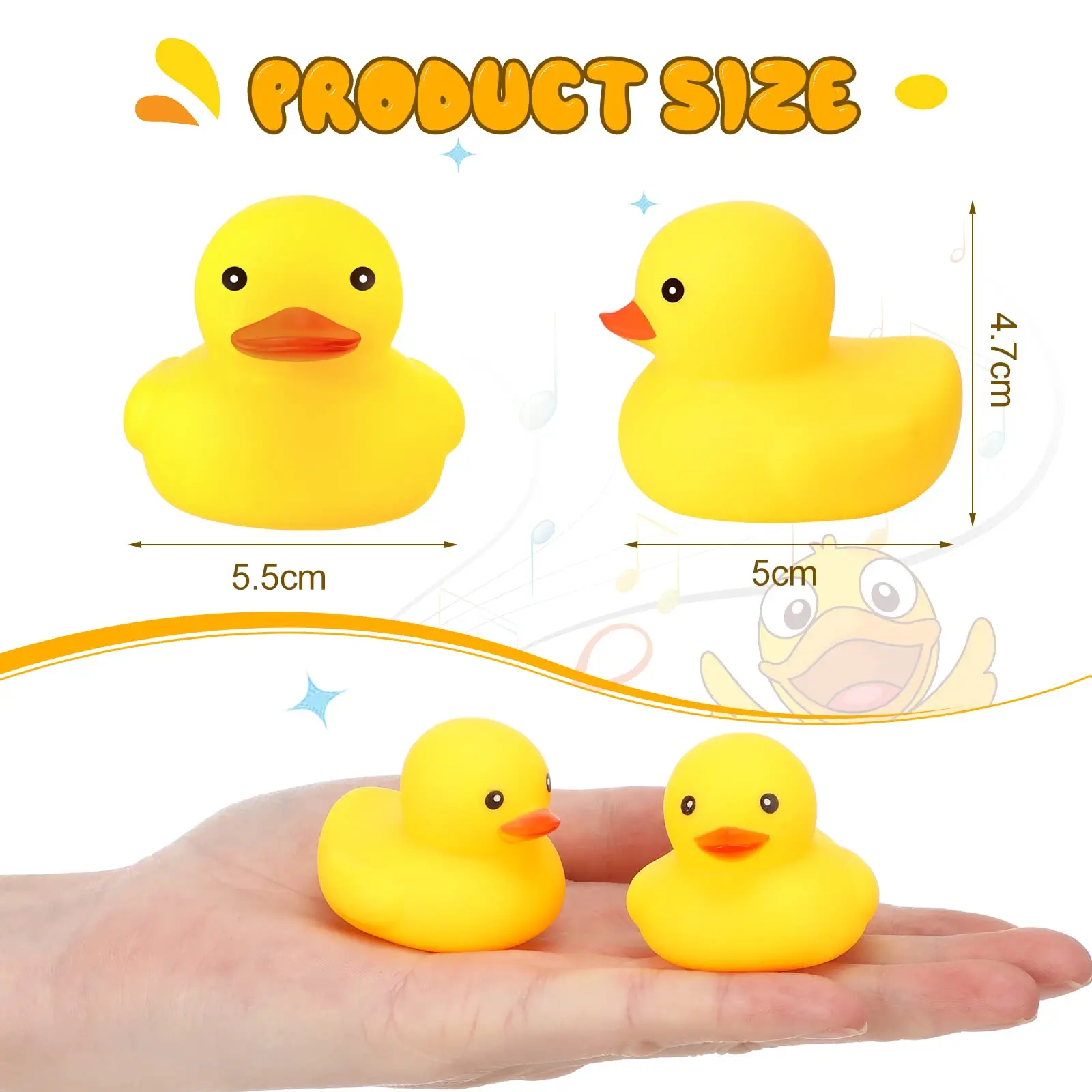 1-100Pcs Jelly colored Rubber Ducks Mini Duck Party Favors Bulk Ducks Summer Pool Floating Toys Rubber Ducks Birthday — view 2