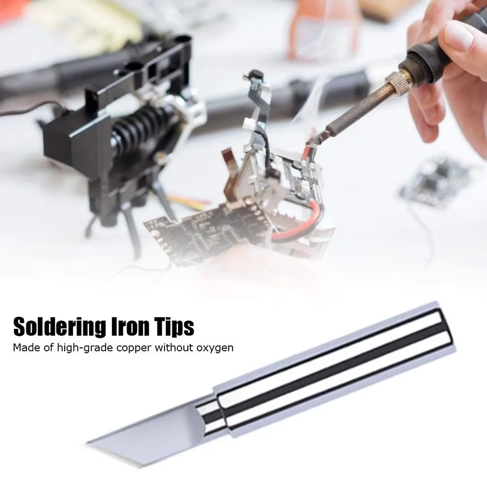 5PCS/10PCS Soldering Iron Tips Soldering Iron Head Set DIY Electric Soldering Iron Replacement Tip Repair — view 2