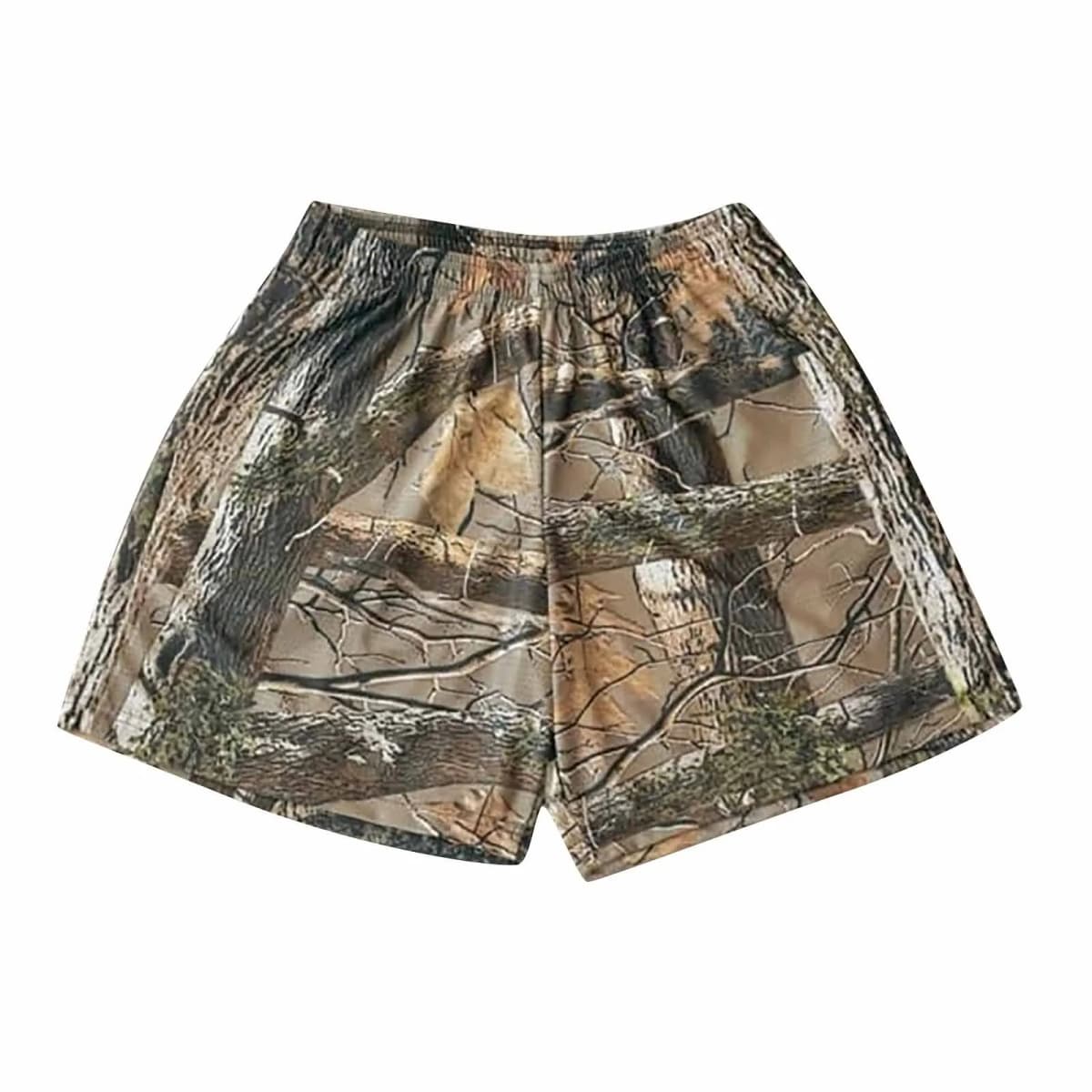 American Trendy Shorts Tree Trunk Graphics Casual Shorts Women Men Oversize Sports Trunks Street Short Pants Hawaii Beach Pants — view 2
