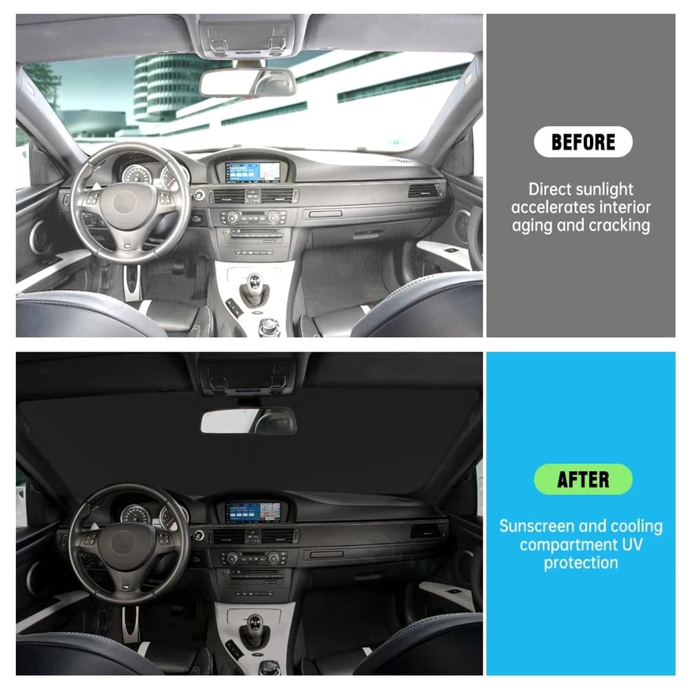 Car Windshield SunShade For Mercedes Benz B-Class W245 W246 W247 Auto Accessories Window Shade Sun Visor Cover Foldable Anti-UV — view 3