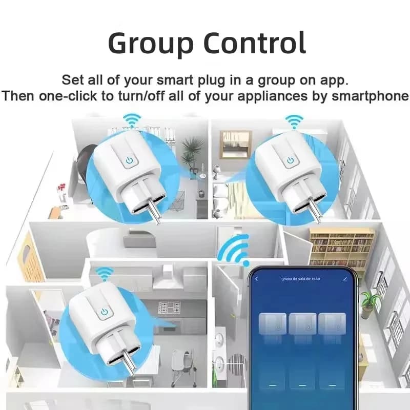 EU 16A/20A With Power Monitor Smart Plug WiFi Socket Timing Function  Works With Tuya Smart Life APP Control Alexa Google Home — view 6