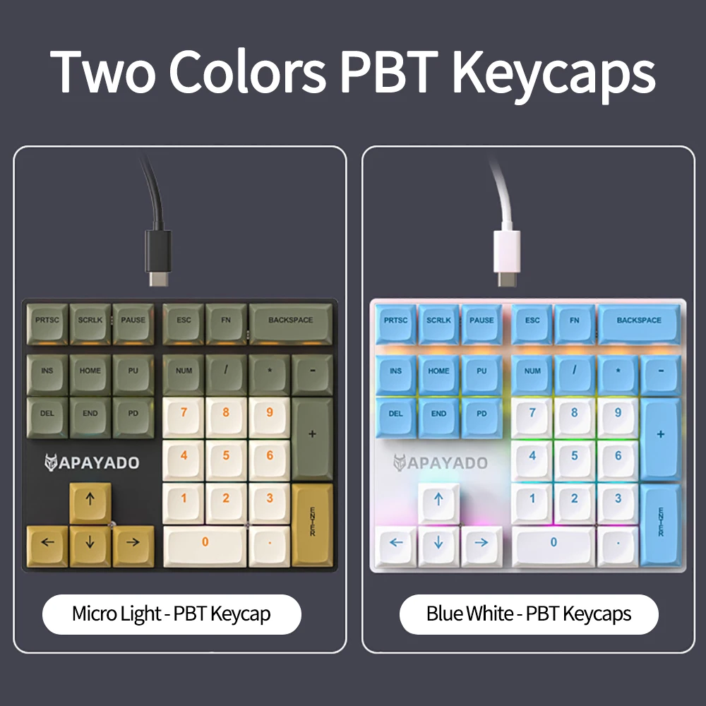 33 Key Wired Mechanical Numeric Keypad with Multicolor Lights Suitable for Finance Business Laptop Numeric Keyboard High Quality — view 3
