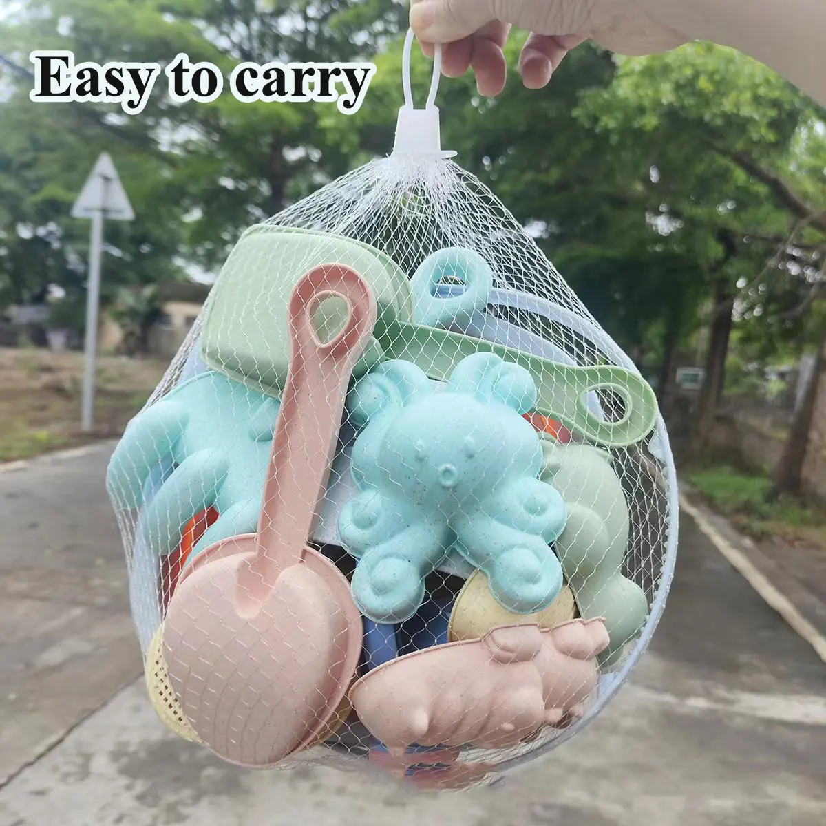 11/5/1 PCS Beach Sand Play Water Set Folding Bucket Summer Toys for Children Kids Outdoor Game Sandbox Accessories Color Random — view 3