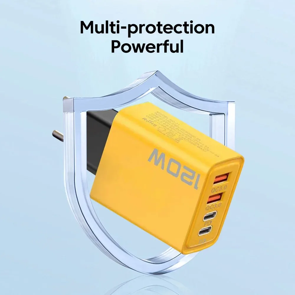 120W USB PD Charger Type C Fast Charging EU/US Plug Wall Charger For iPhone Samsung Xiaomi Quick Charge 3.0 Mobile Phone Adapter — view 4
