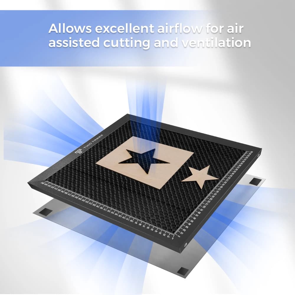 Laser Honeycomb Panel Laser Working Table 500x500mm For CO2 Cutting Machine/TT-5.5S Engraver TTS-55 TS2 Cutting Multiple Sizes — view 3
