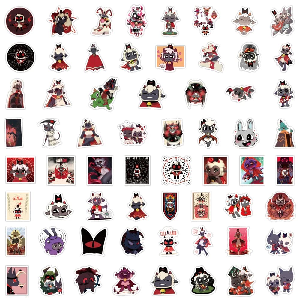 10/30/60/120PCS Game Cult of The Lamb Sticker Cartoon Funny Graffiti Decal Kids Toy Decorative Notebook Luggage Skateboard — view 5