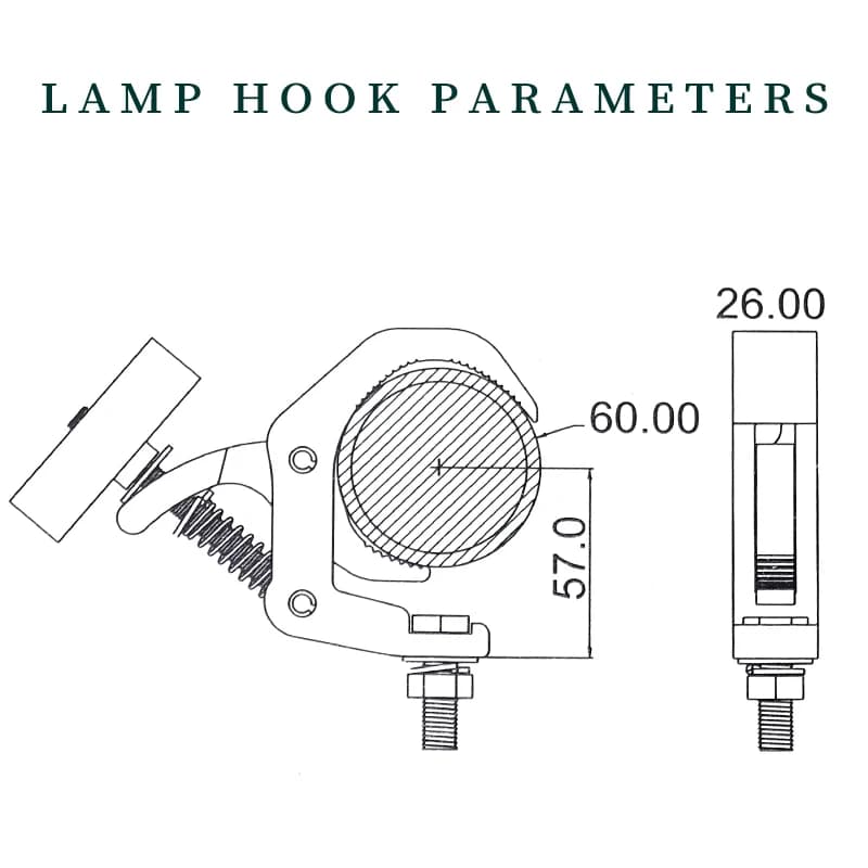 10Pcs/Lots Durable Heavy Duty Hooks 150kg 40-60mm  Alumimun Alloy Clamp Bracket Stage Stage Light Hook Light Clamp Holder Truss — view 3