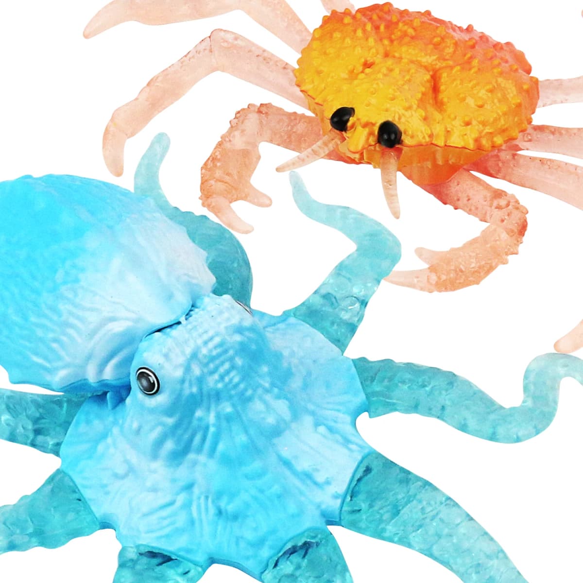 TPR simulation children's toy soft rubber stretching octopus pinching music decompression water toy crabs marine creatures — view 3