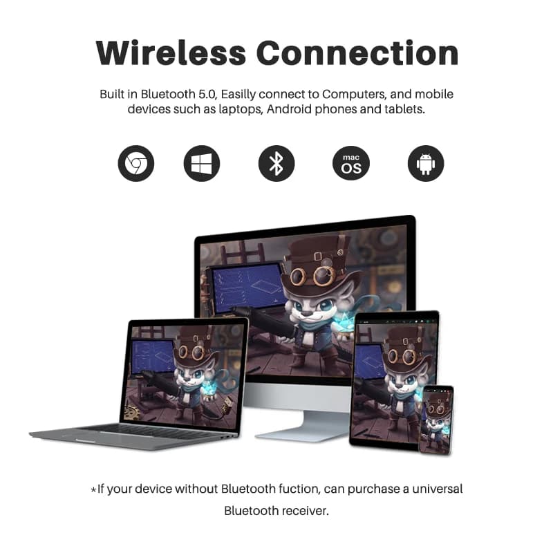 13.6 x 8.5 Inch HUION G930L Wireless Graphics Tablets Inspiroy Giano Drawing tablet Bluetooth Connection with Pentech 3.0 Stylus — view 4