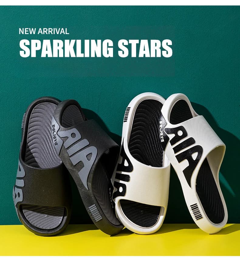 Street trendy slippers for men, summer Korean version, thick sole, exposed toe sandals for men, soft and comfortable indoors — view 3