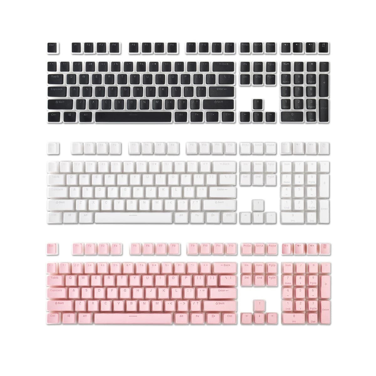 129 Keys Pudding Keycaps OEM Profile PBT Double Shot Keycap For Mx Switch Mechanical Keyboard ISO Layout RGB backlit Key Caps — view 3